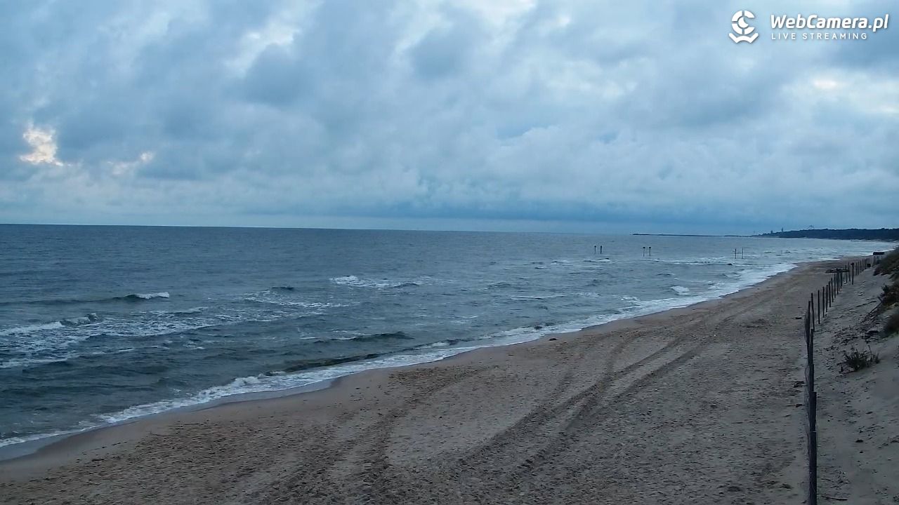 Grzybowo - widok na plażę - 25 wresień 2026, 06:44