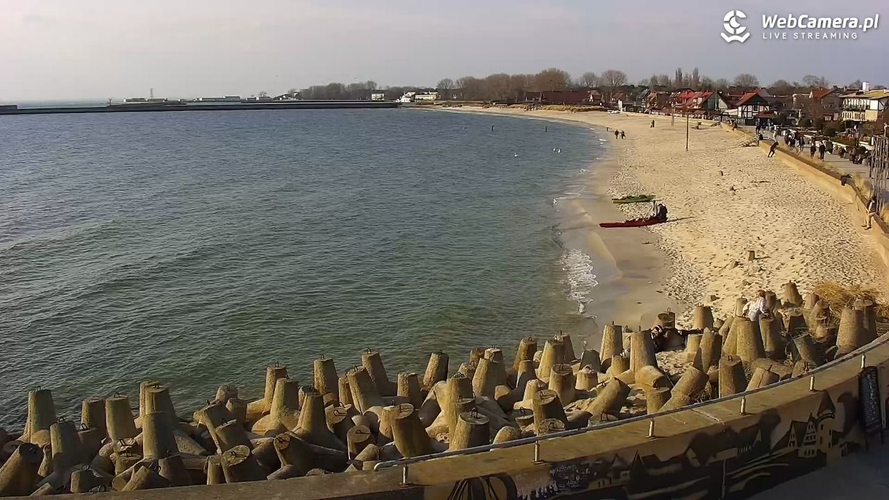 Hel - widok na bulwar i plażę - 14 marzec 2026, 15:23
