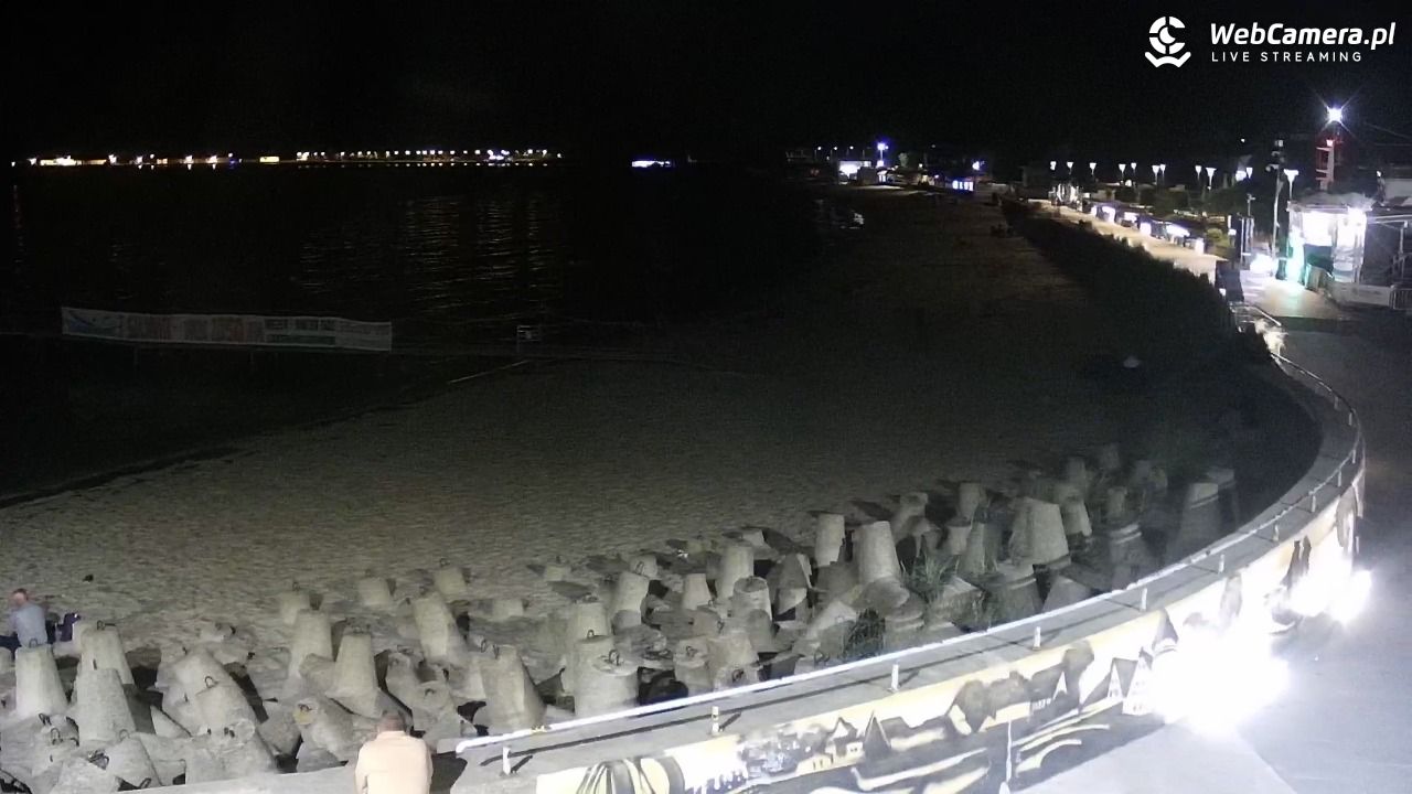 Hel - widok na bulwar i plażę - 12 sierpień 2026, 23:10