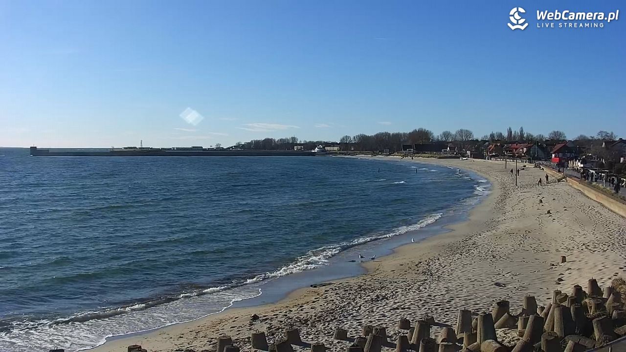 Hel - widok na bulwar i plażę - 26 kwiecień 2026, 18:04