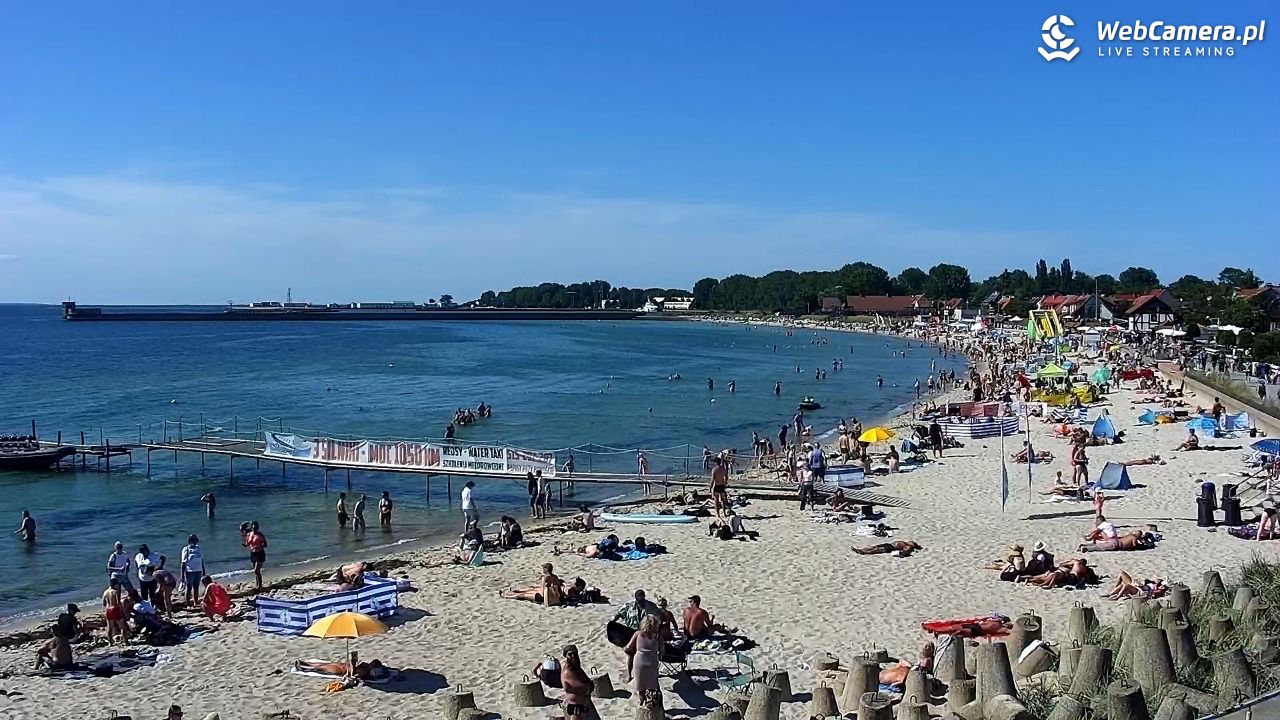 Hel - widok na bulwar i plażę - 13 sierpień 2026, 15:15