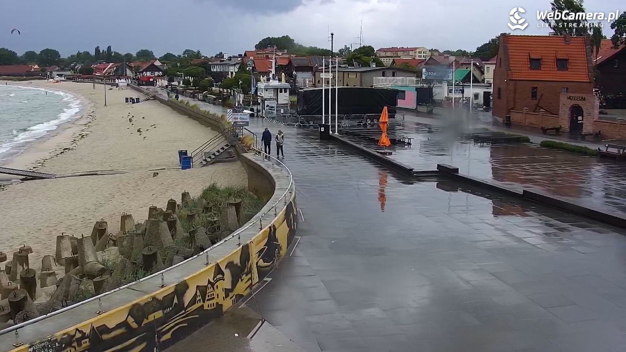 Hel - widok na bulwar i plażę - 15 czerwiec 2026, 16:05