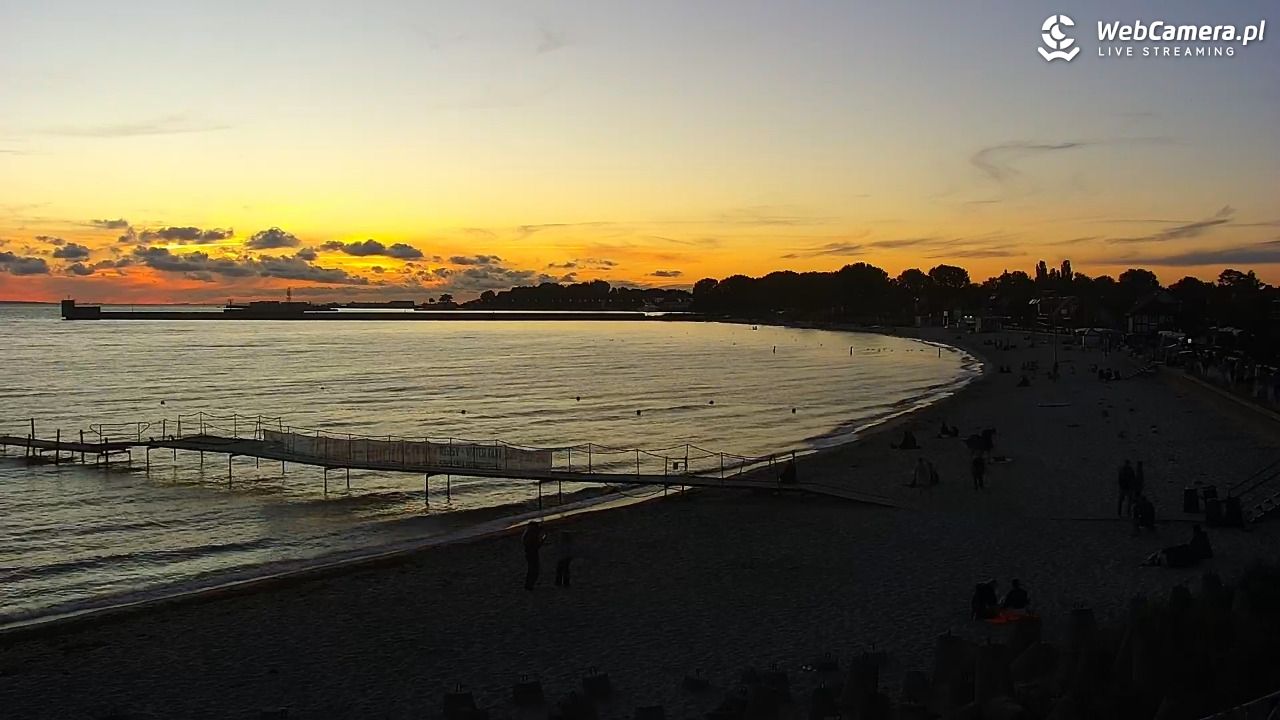 Hel - widok na bulwar i plażę - 12 sierpień 2026, 20:37