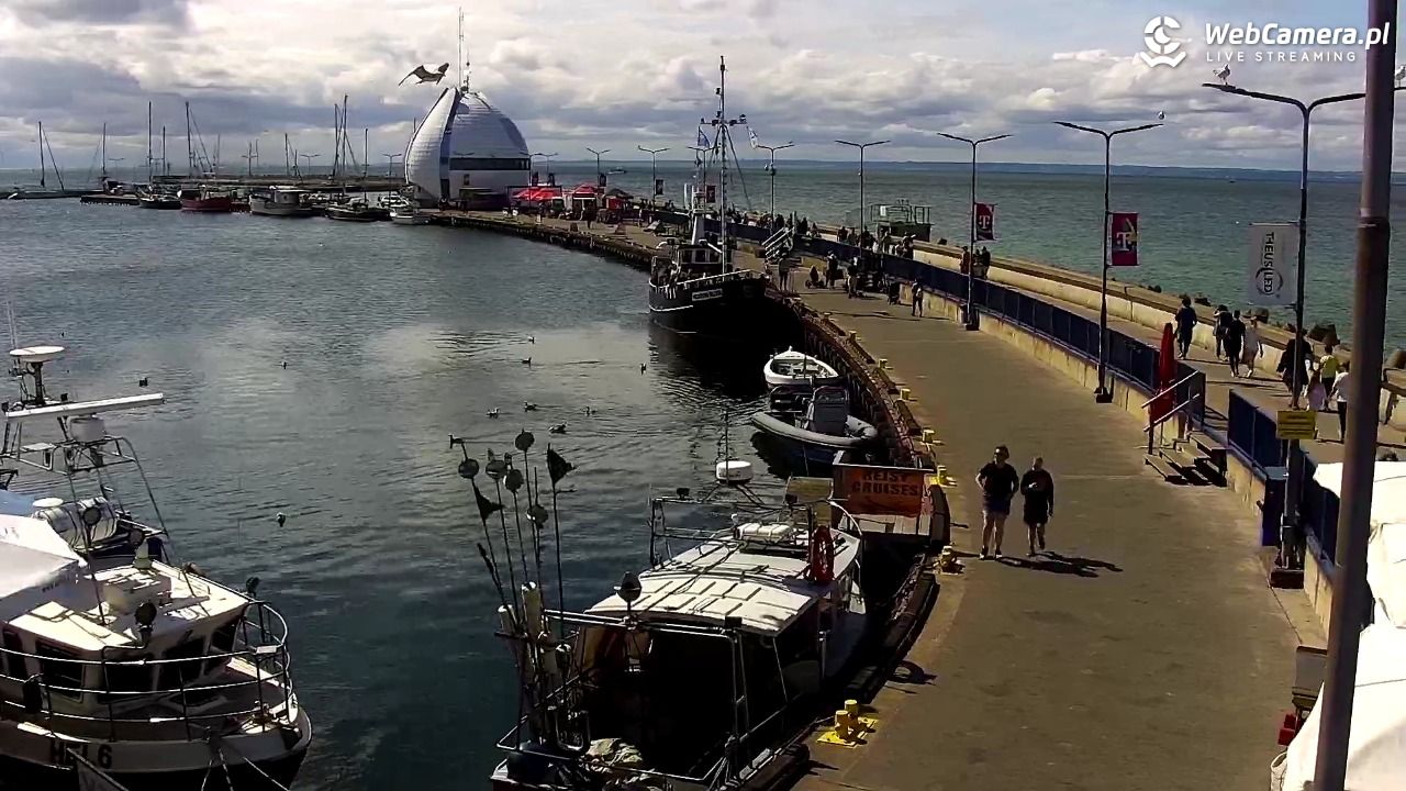 Hel - widok na bulwar i plażę - 20 sierpień 2025, 11:58