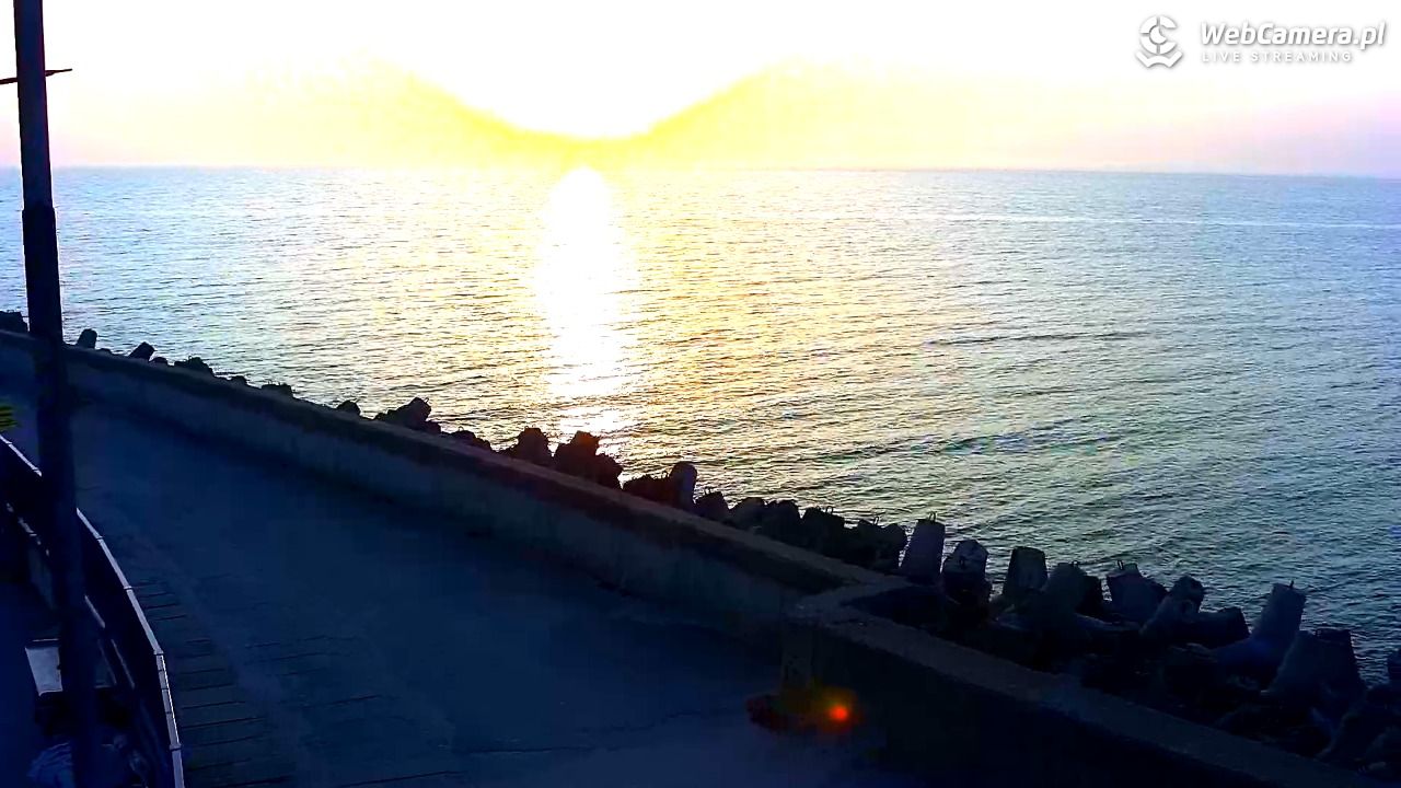 Hel - widok na bulwar i plażę - 11 marzec 2026, 17:10