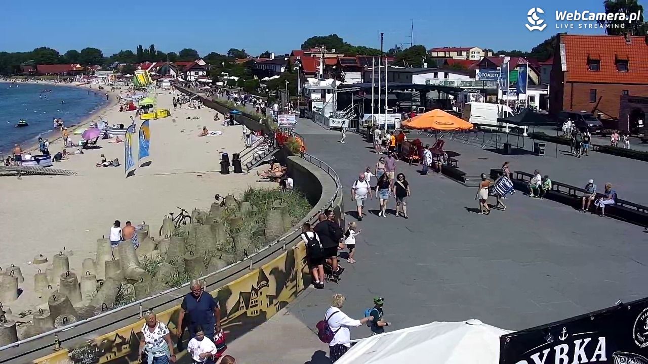 Hel - widok na bulwar i plażę - 13 sierpień 2026, 12:00