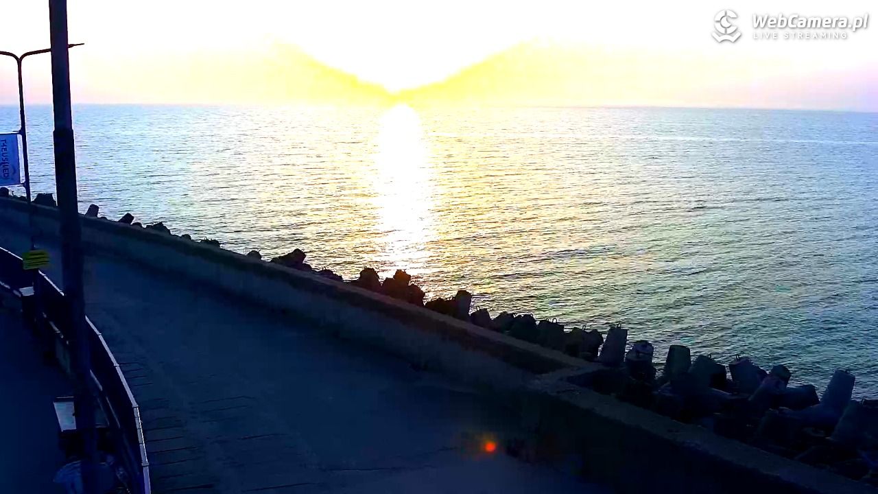 Hel - widok na bulwar i plażę - 11 marzec 2026, 17:10