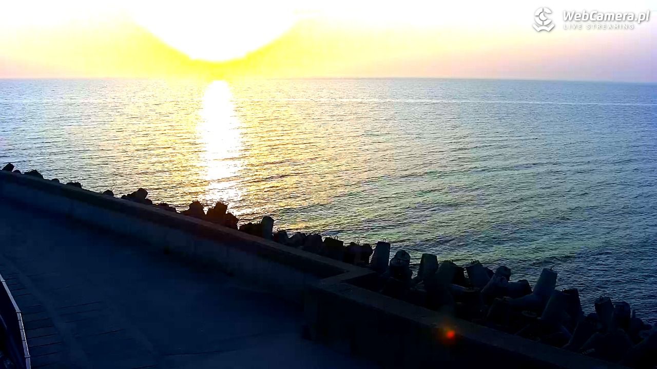 Hel - widok na bulwar i plażę - 11 marzec 2026, 17:10