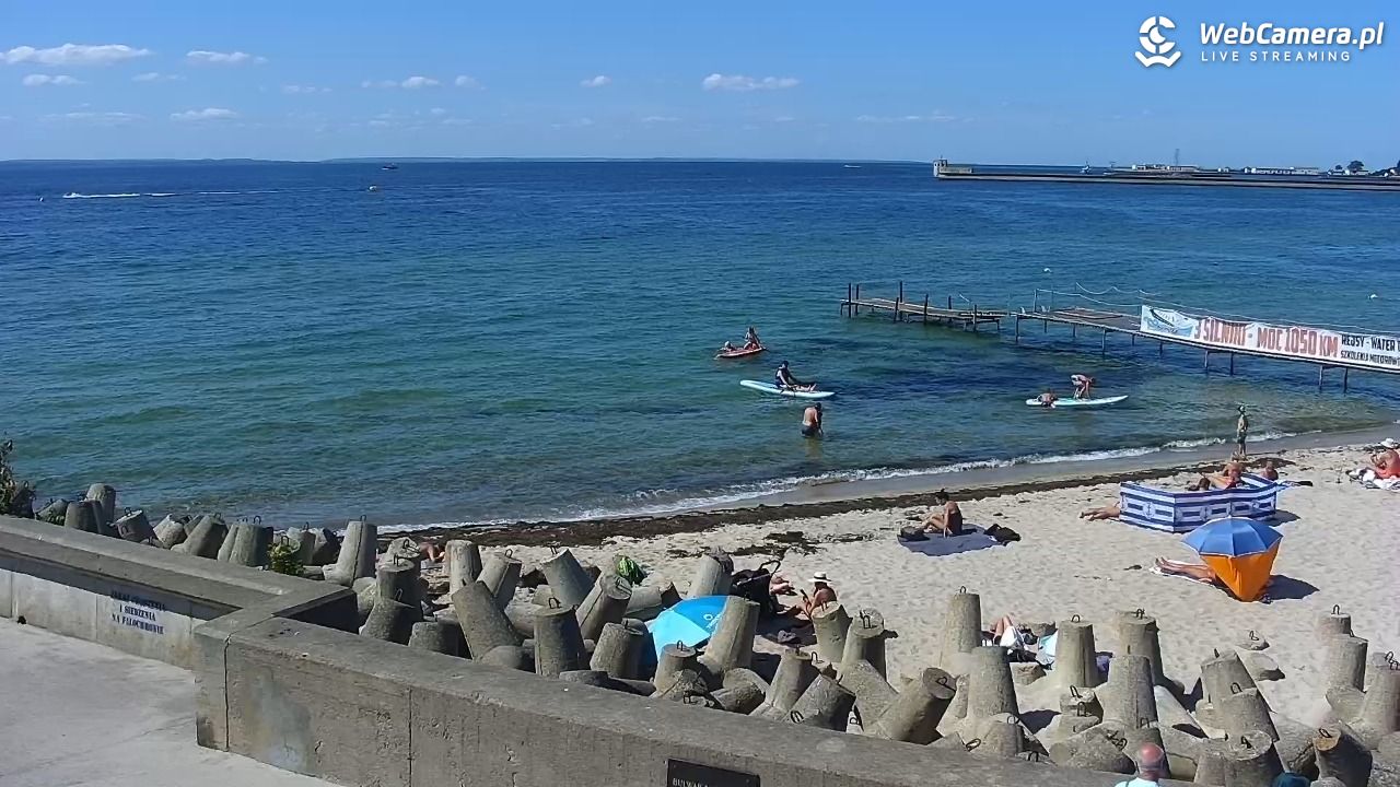 Hel - widok na bulwar i plażę - 13 sierpień 2026, 13:09