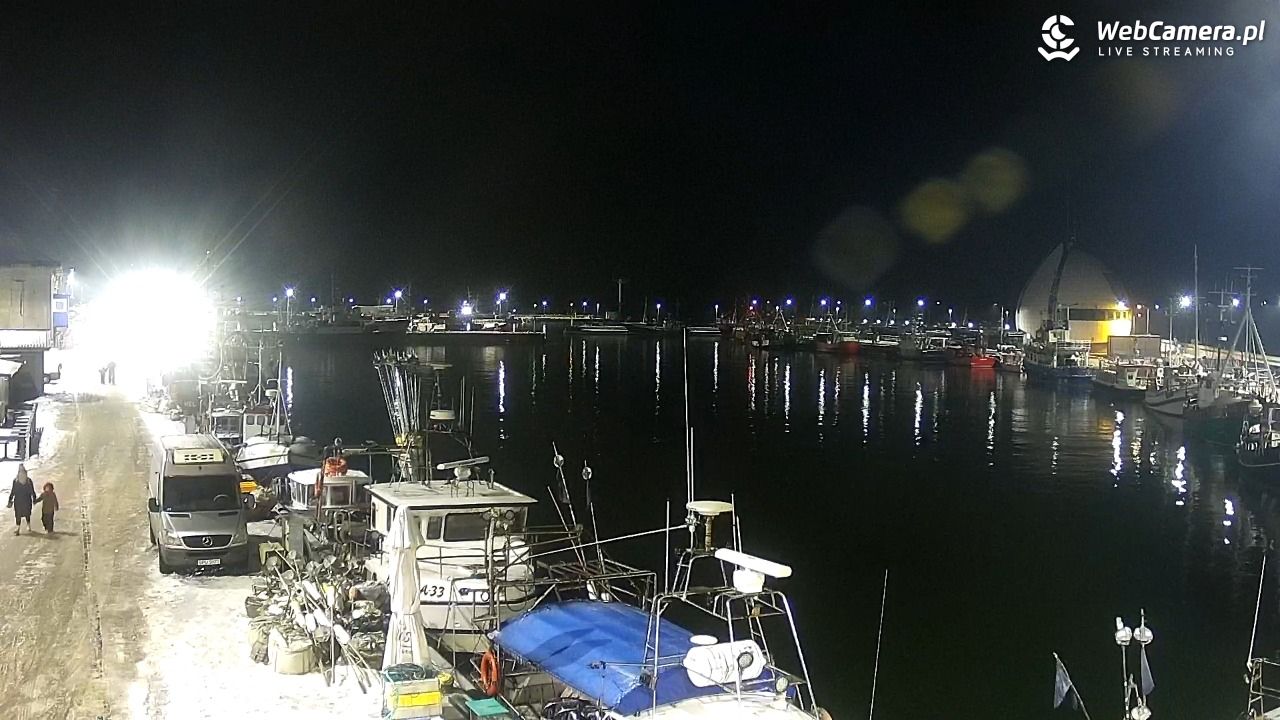 Hel - widok na bulwar i plażę - 27 styczeń 2026, 20:20