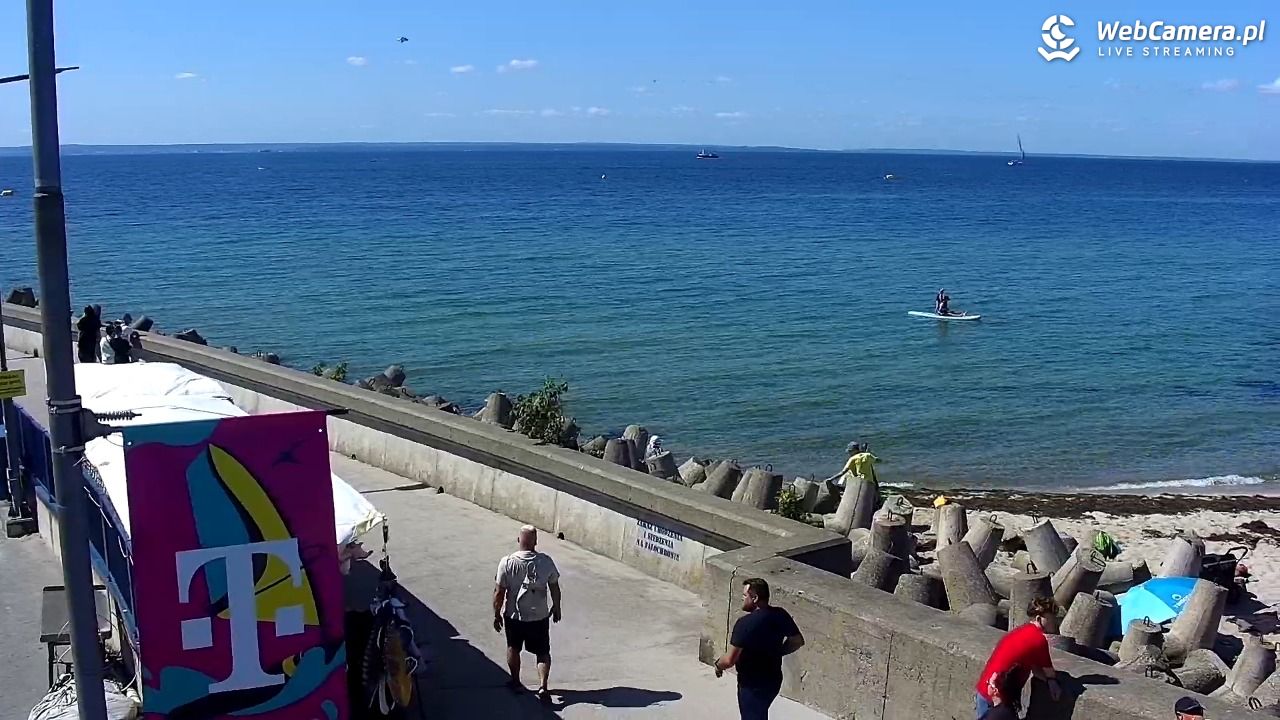 Hel - widok na bulwar i plażę - 13 sierpień 2026, 12:39