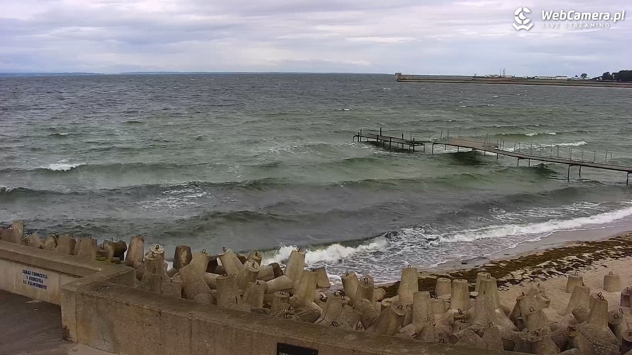 Hel - widok na bulwar i plażę - 15 czerwiec 2026, 08:17