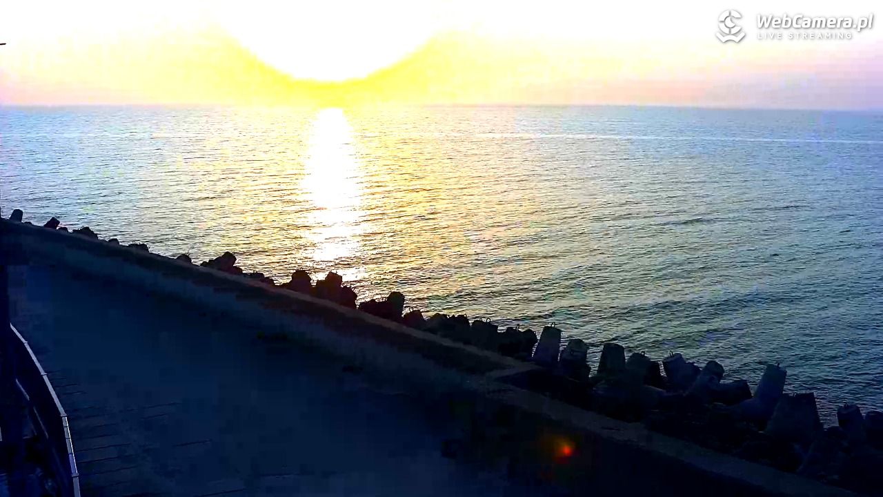 Hel - widok na bulwar i plażę - 11 marzec 2026, 17:10