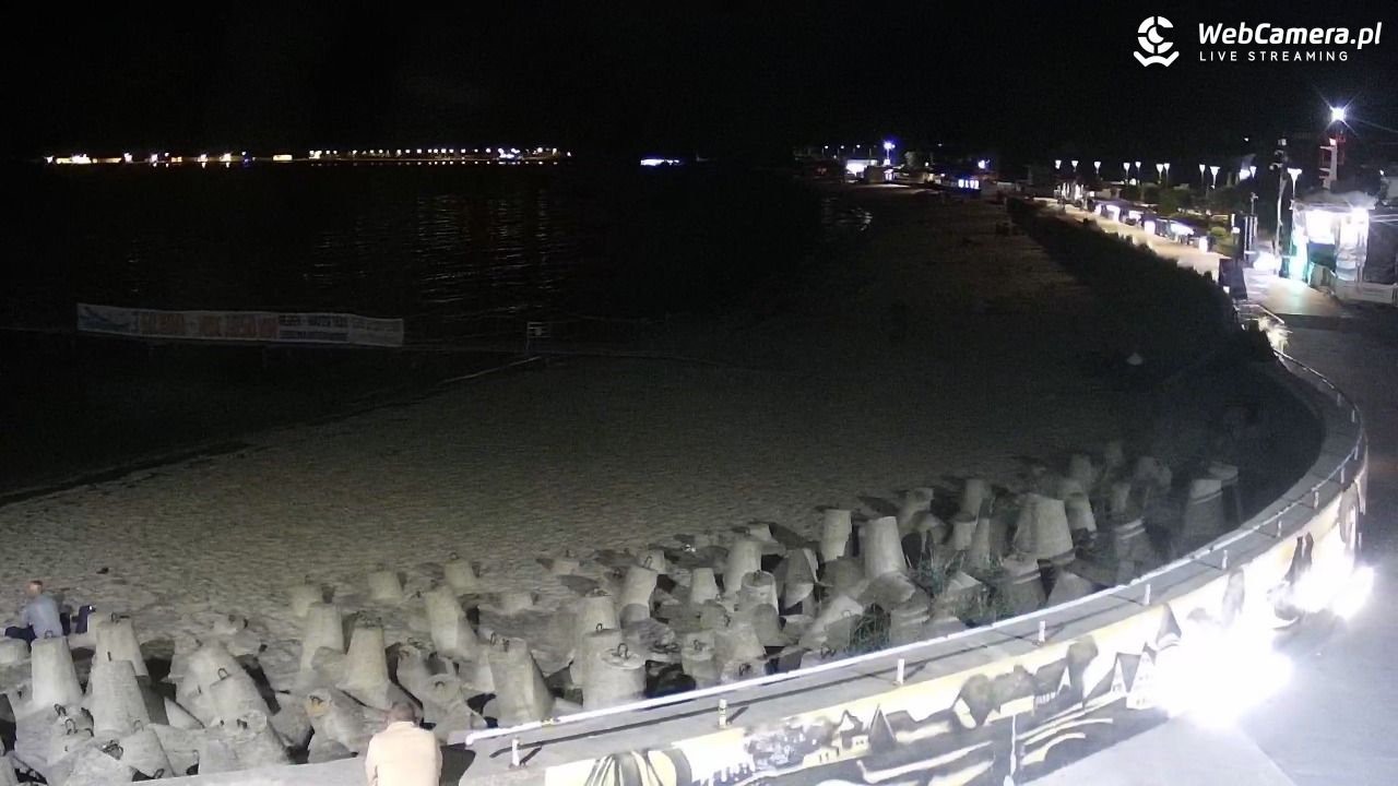 Hel - widok na bulwar i plażę - 12 sierpień 2026, 23:10
