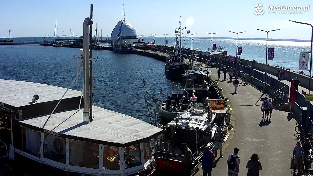 Hel - widok na bulwar i plażę - 13 sierpień 2026, 15:29