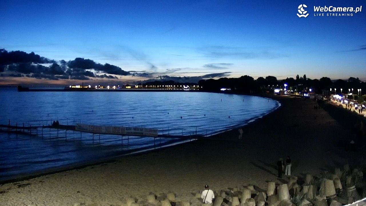 Hel - widok na bulwar i plażę - 12 sierpień 2026, 21:36