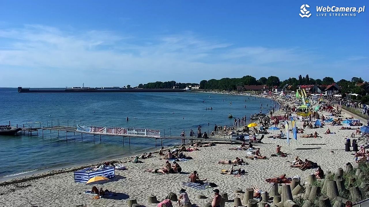 Hel - widok na bulwar i plażę - 13 sierpień 2026, 15:51