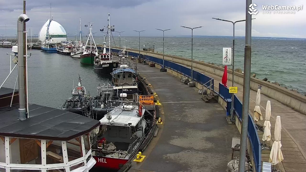 Hel - widok na bulwar i plażę - 15 czerwiec 2026, 05:06