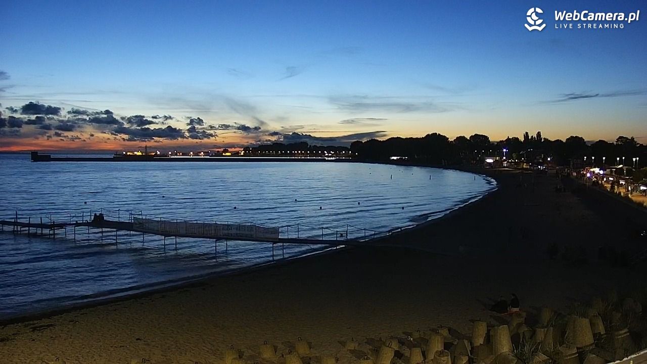 Hel - widok na bulwar i plażę - 12 sierpień 2026, 21:24