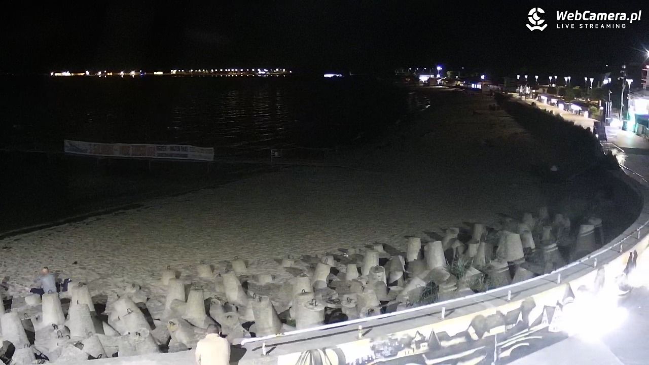 Hel - widok na bulwar i plażę - 12 sierpień 2026, 23:10
