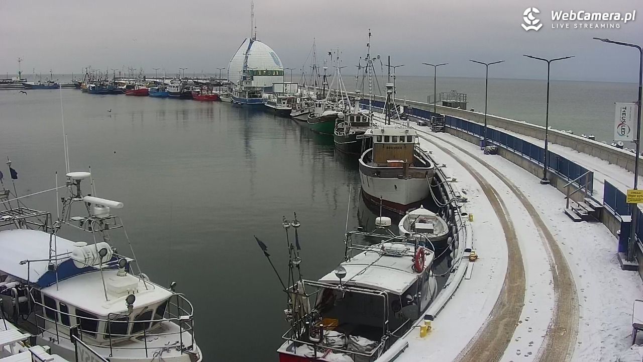 Hel - widok na bulwar i plażę - 28 styczeń 2026, 08:20