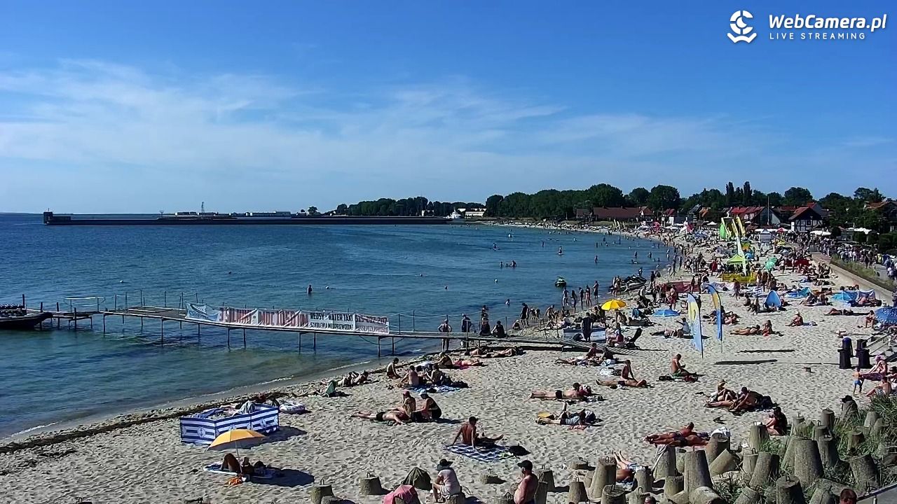 Hel - widok na bulwar i plażę - 13 sierpień 2026, 15:51