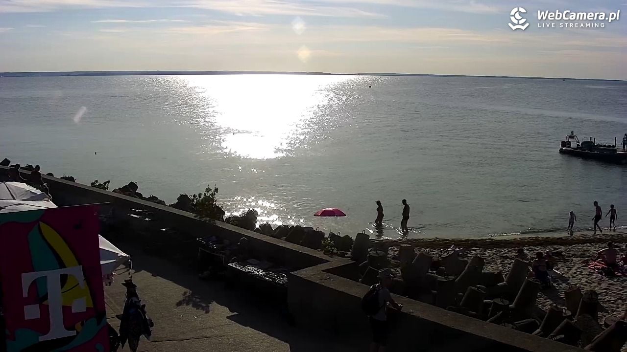 Hel - widok na bulwar i plażę - 13 sierpień 2026, 17:35