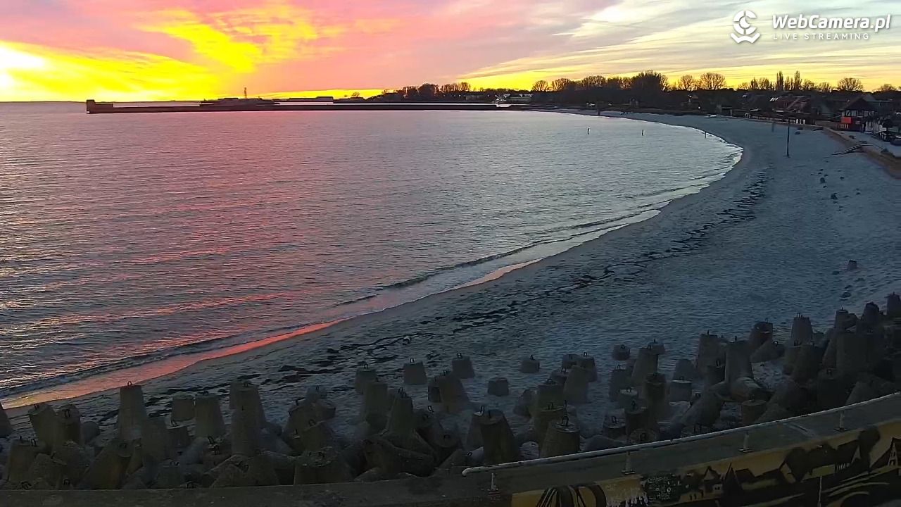 Hel - widok na bulwar i plażę - 27 kwiecień 2026, 20:28