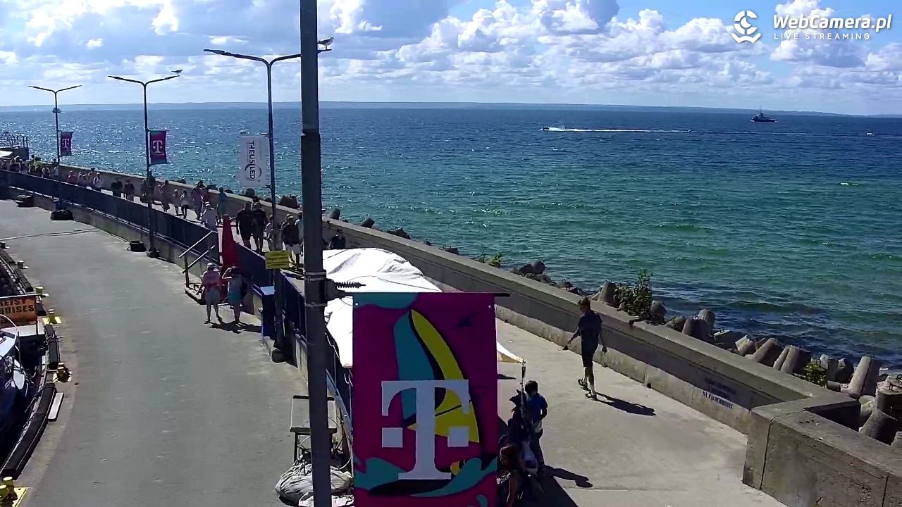Hel - widok na bulwar i plażę - 12 sierpień 2026, 13:58
