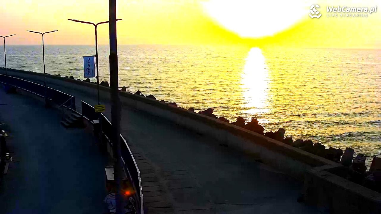 Hel - widok na bulwar i plażę - 11 marzec 2026, 17:10