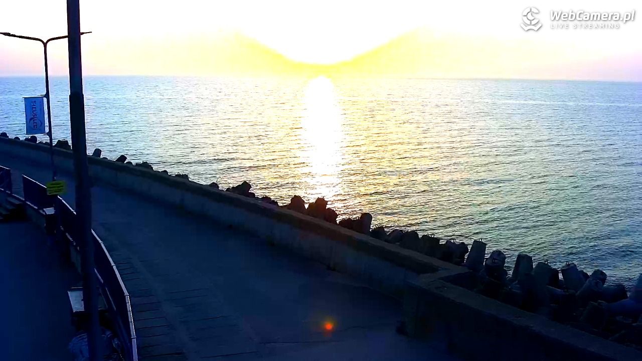 Hel - widok na bulwar i plażę - 11 marzec 2026, 17:10