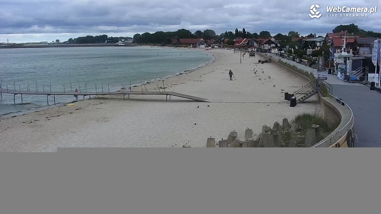 Hel - widok na bulwar i plażę - 20 sierpień 2025, 08:21