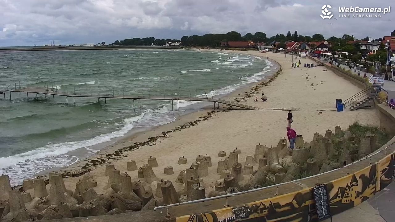 Hel - widok na bulwar i plażę - 14 czerwiec 2026, 12:52