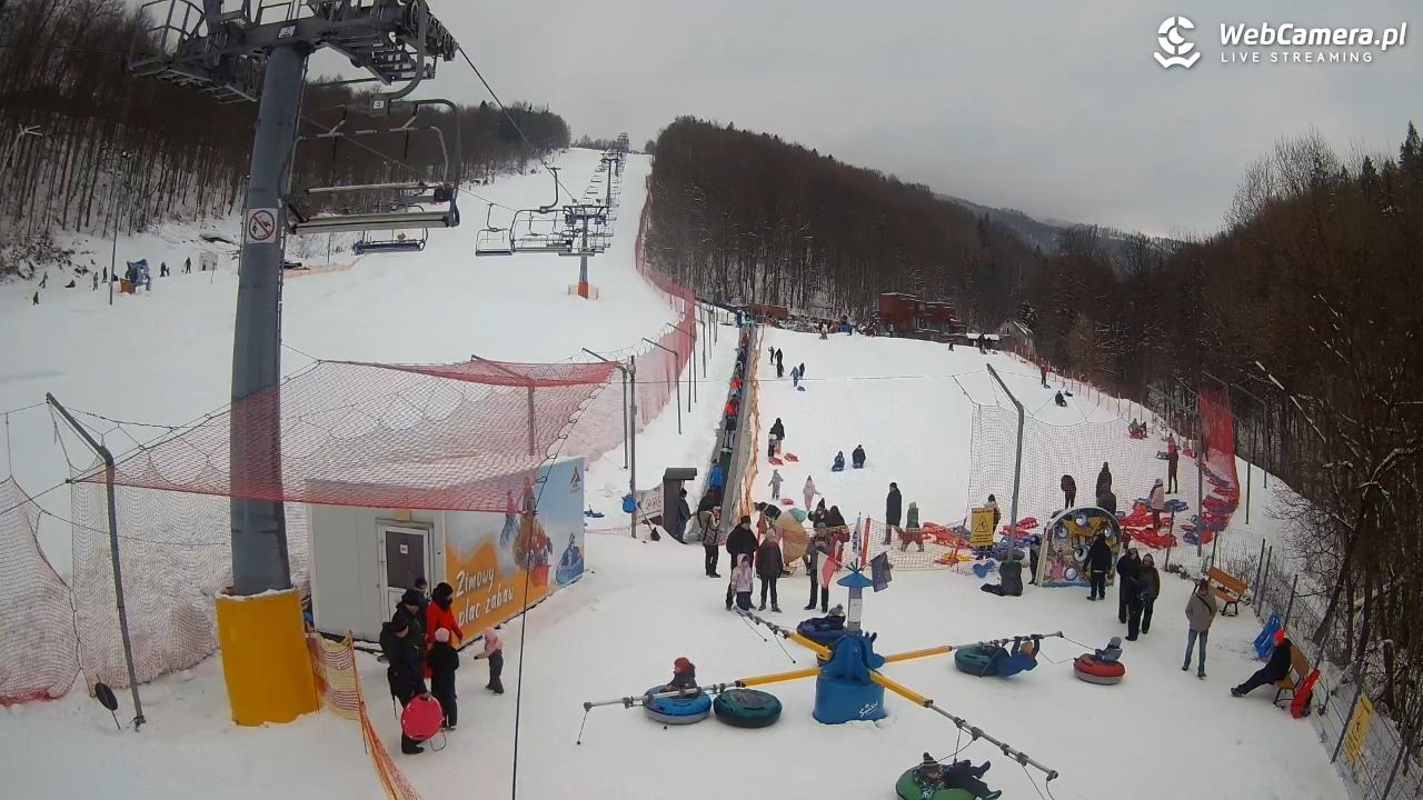 Hotel Stok w Wiśle - widok na tor saneczkowy - 21 luty 2026, 16:04