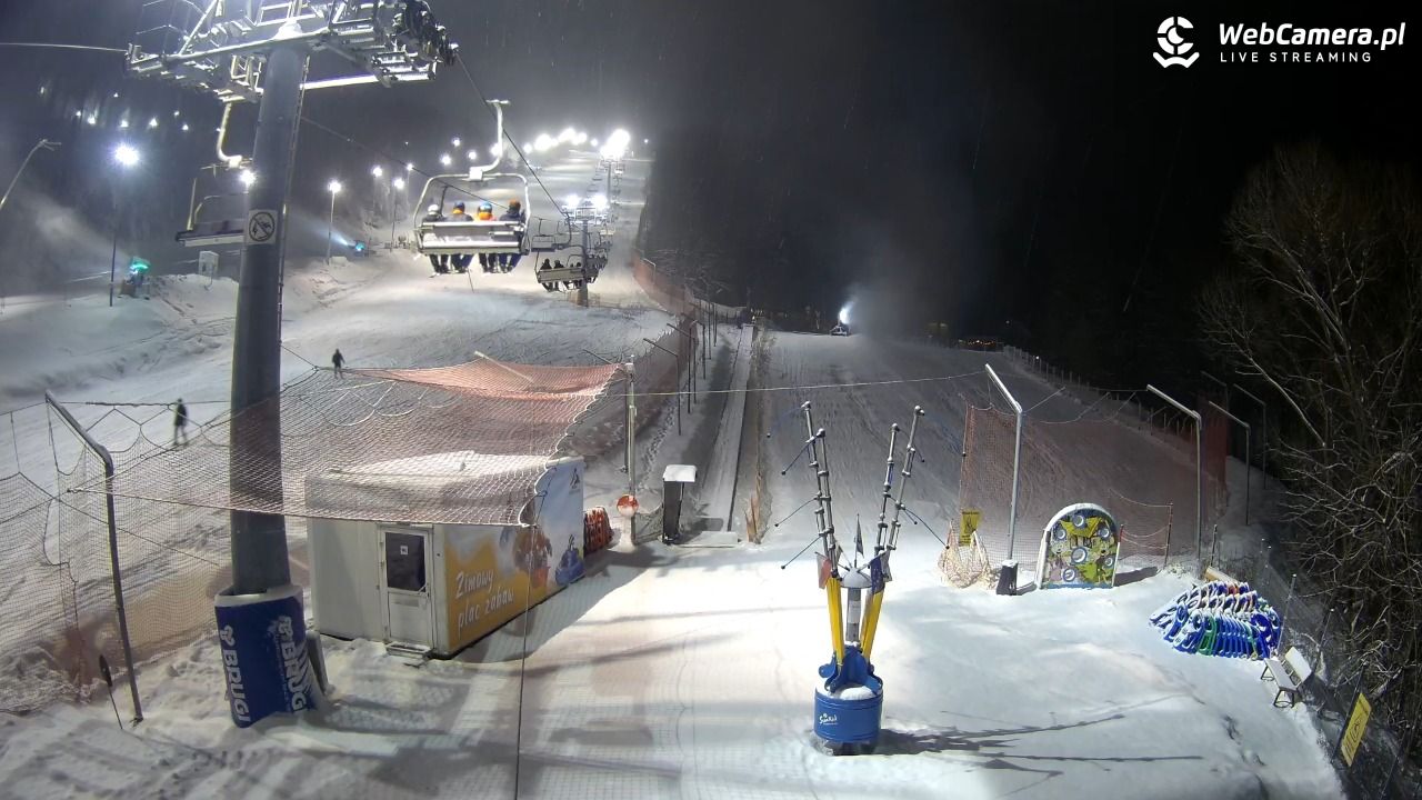Hotel Stok w Wiśle - widok na tor saneczkowy - 31 grudzień 2025, 22:56