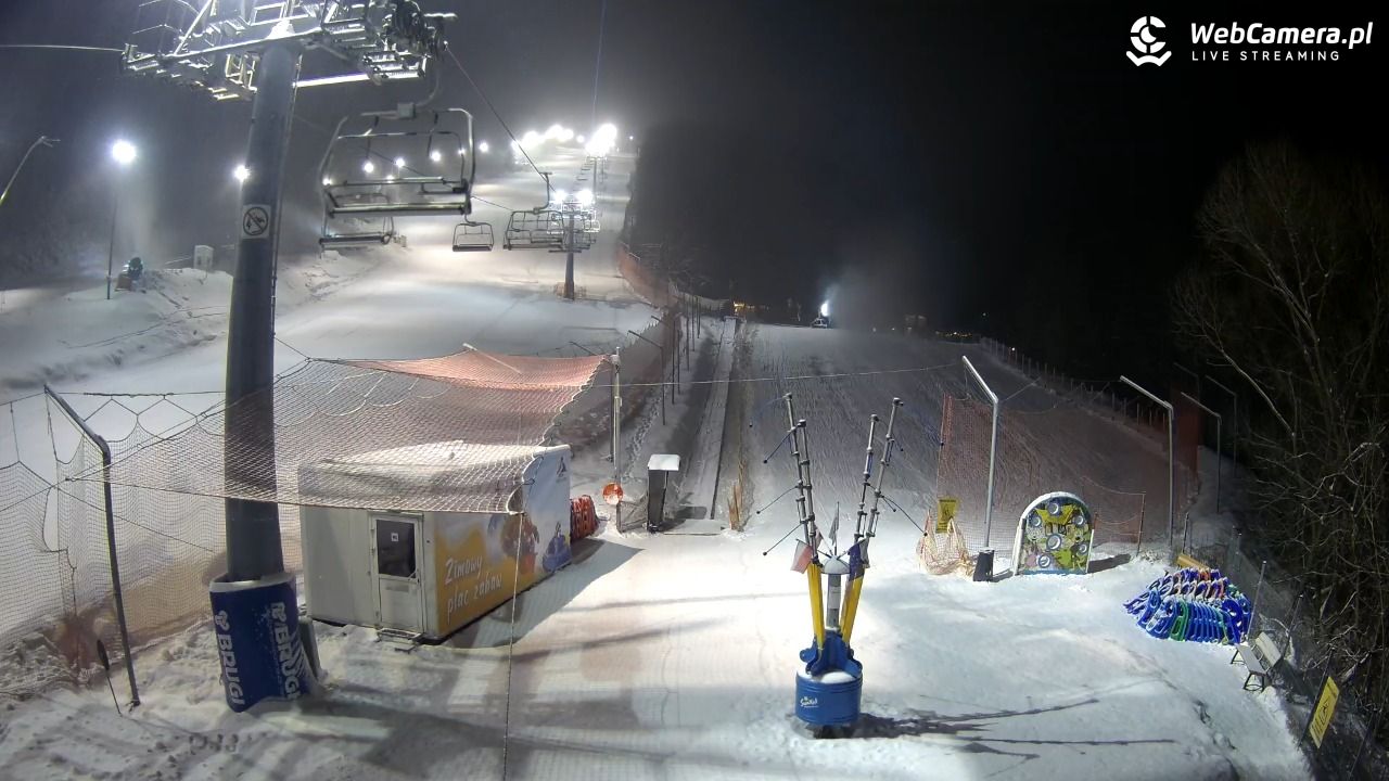 Hotel Stok w Wiśle - widok na tor saneczkowy - 31 grudzień 2025, 19:02