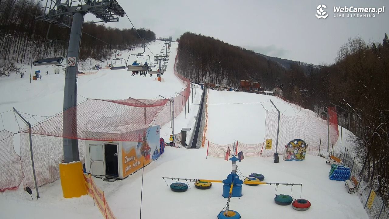 Hotel Stok w Wiśle - widok na tor saneczkowy - 22 luty 2026, 09:23