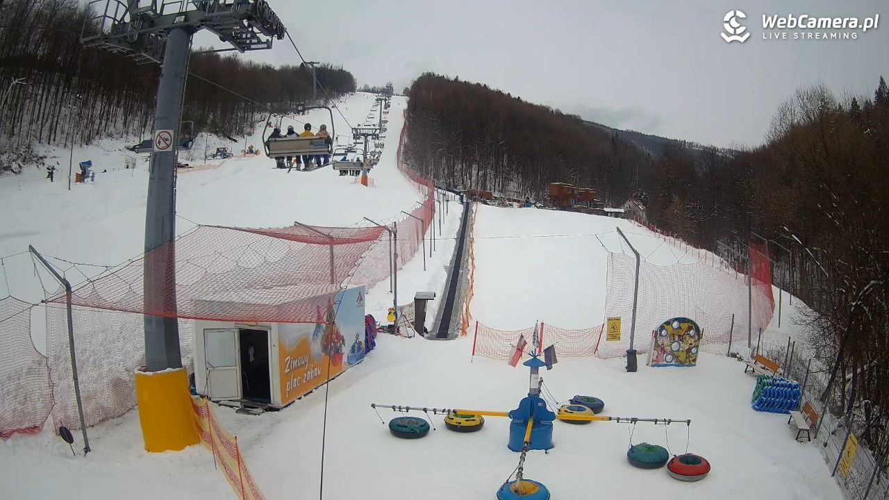 Hotel Stok w Wiśle - widok na tor saneczkowy - 22 luty 2026, 09:23