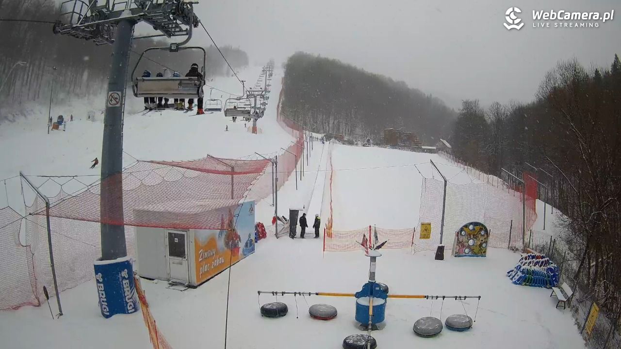 Hotel Stok w Wiśle - widok na tor saneczkowy - 31 grudzień 2025, 09:05