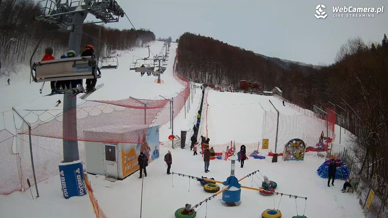 Hotel Stok w Wiśle - widok na tor saneczkowy - 31 grudzień 2025, 15:32