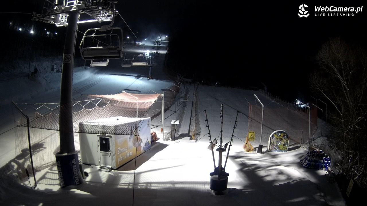 Hotel Stok w Wiśle - widok na tor saneczkowy - 31 grudzień 2025, 01:44