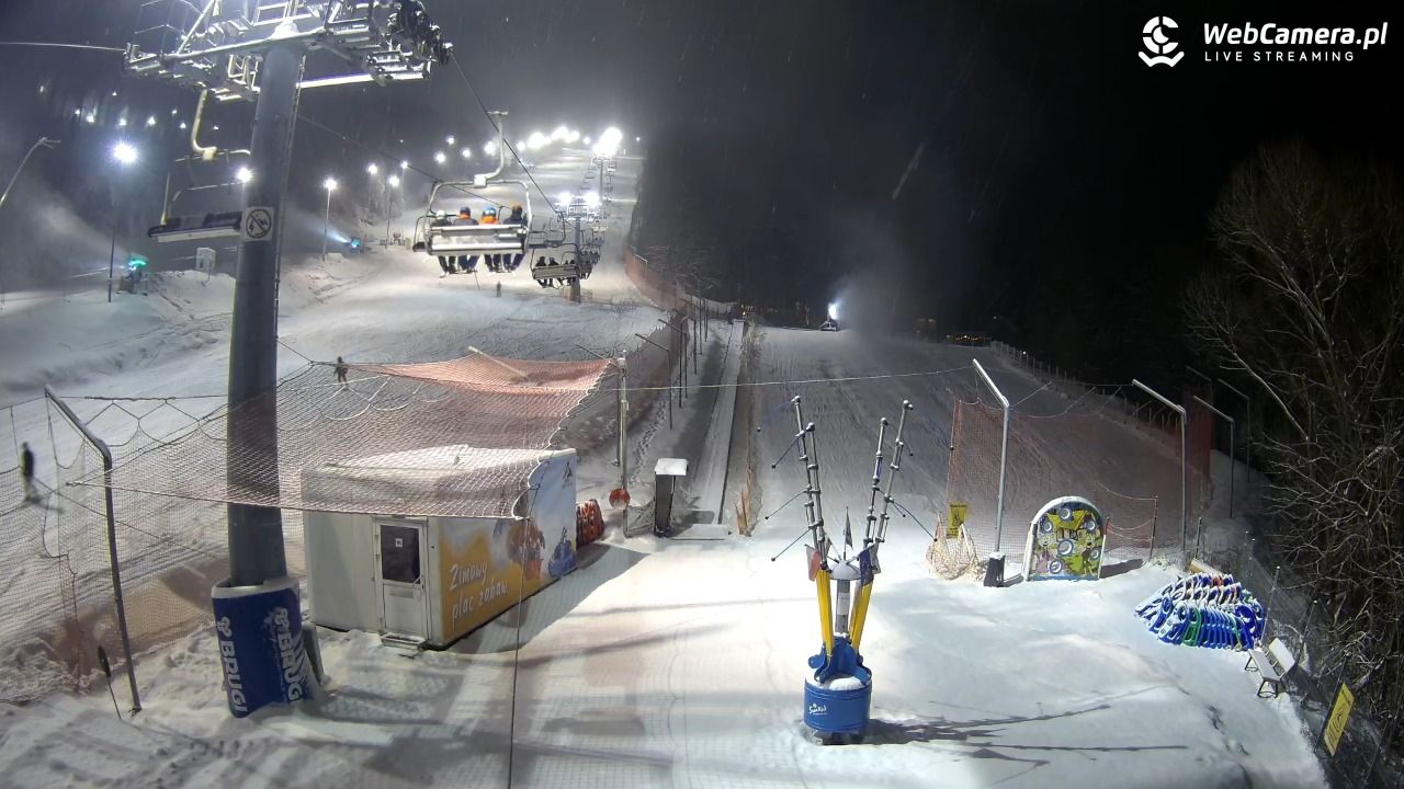 Hotel Stok w Wiśle - widok na tor saneczkowy - 31 grudzień 2025, 22:56