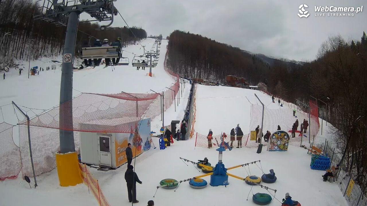 Hotel Stok w Wiśle - widok na tor saneczkowy - 22 luty 2026, 10:41