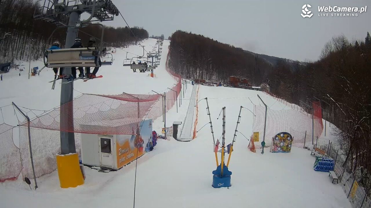 Hotel Stok w Wiśle - widok na tor saneczkowy - 22 luty 2026, 08:40
