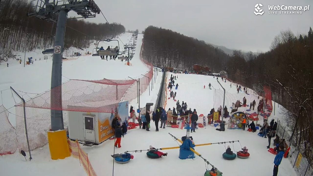 Hotel Stok w Wiśle - widok na tor saneczkowy - 21 luty 2026, 15:19