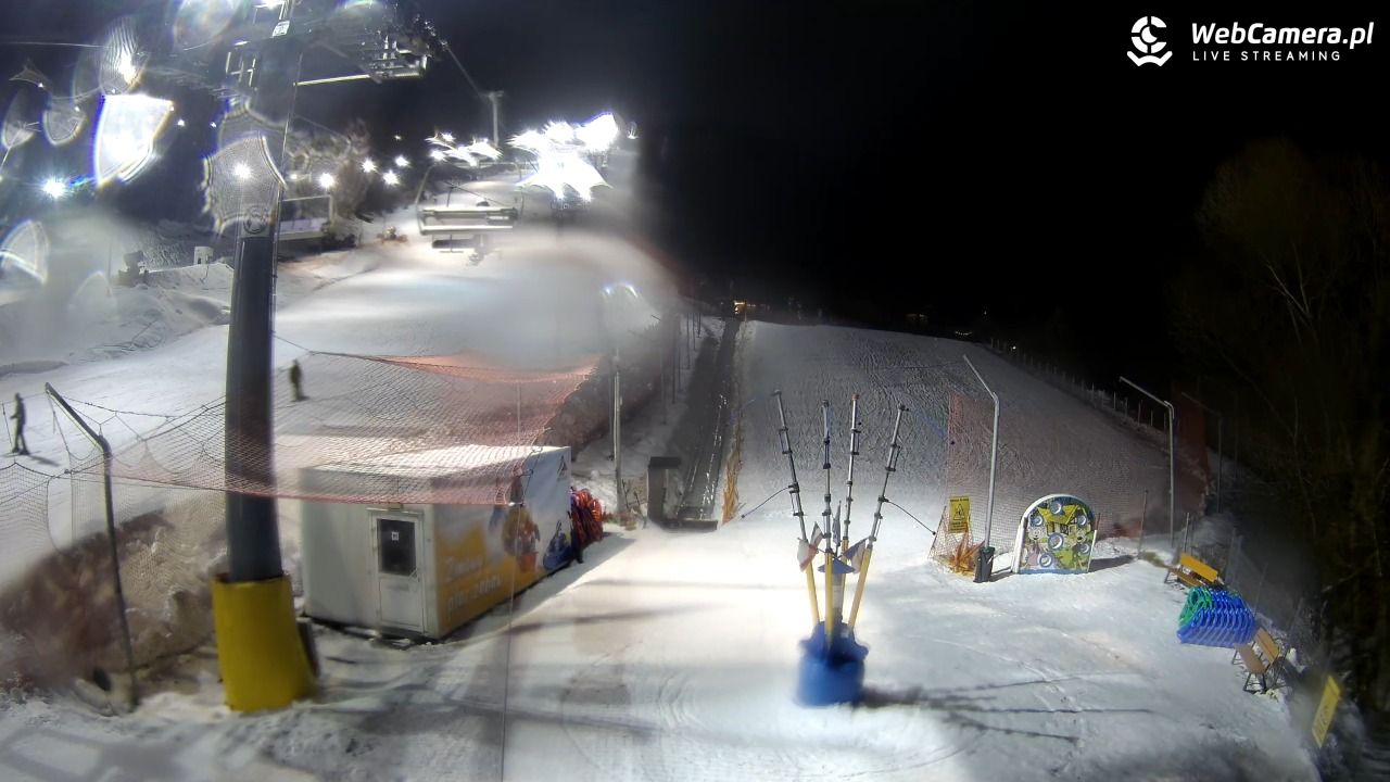 Hotel Stok w Wiśle - widok na tor saneczkowy - 22 luty 2026, 18:42