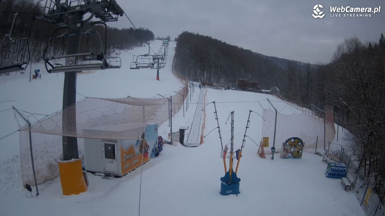 Hotel Stok w Wiśle - widok na tor saneczkowy - 22 luty 2026, 06:21