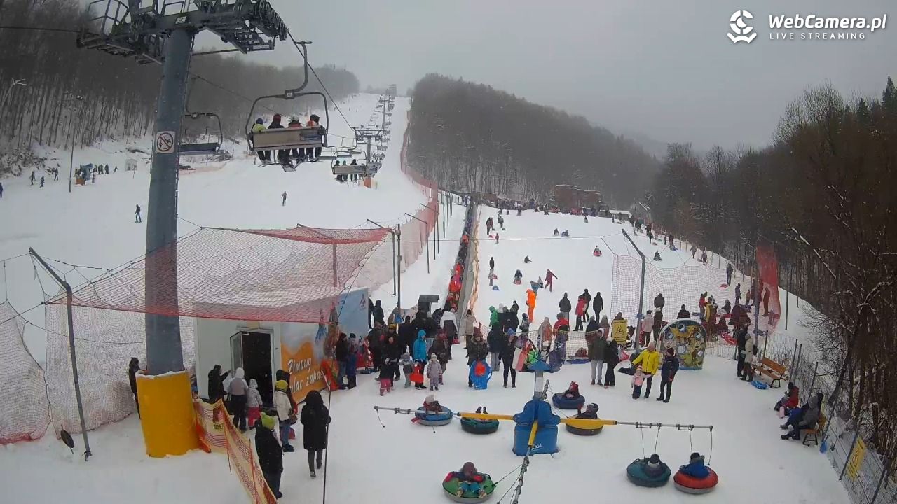 Hotel Stok w Wiśle - widok na tor saneczkowy - 21 luty 2026, 13:36