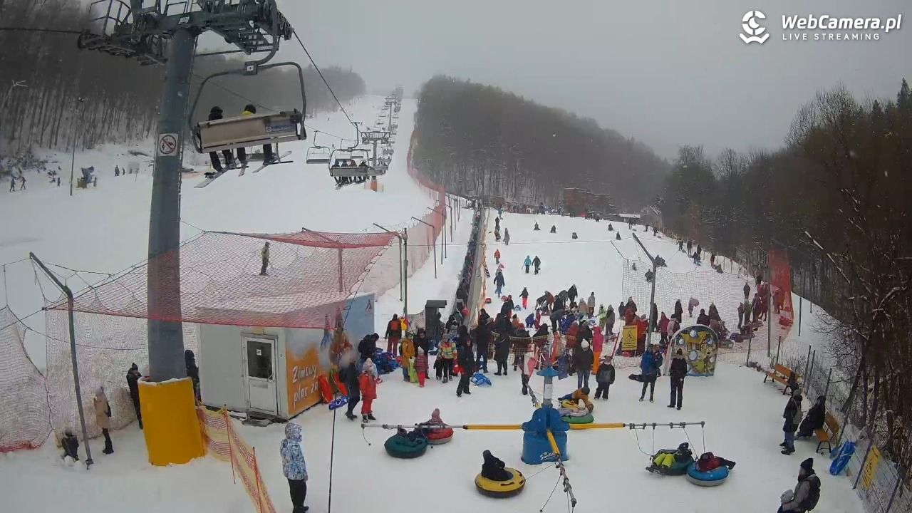 Hotel Stok w Wiśle - widok na tor saneczkowy - 21 luty 2026, 12:33