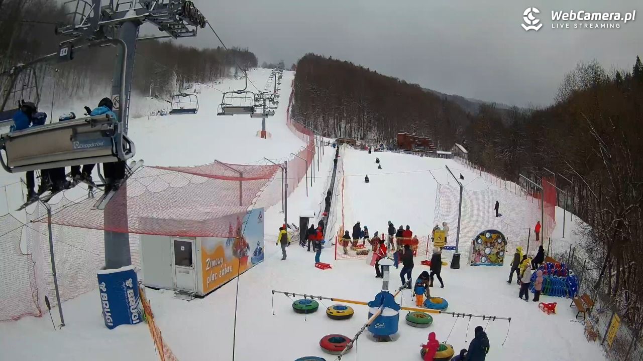 Hotel Stok w Wiśle - widok na tor saneczkowy - 31 grudzień 2025, 11:10